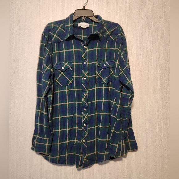 Wrangler pearl snap button up flannel Size 2X - Picture 1 of 3